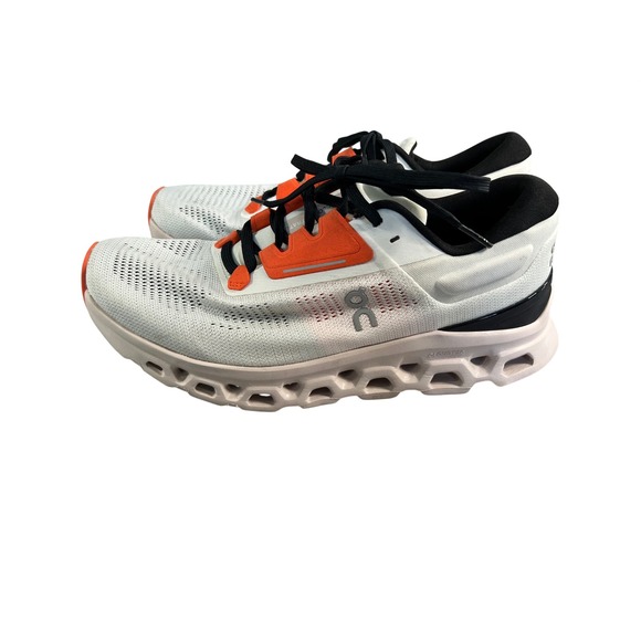 On Cloudstratus Womens Running Shoes White Orange 3WD30121148 Size 9